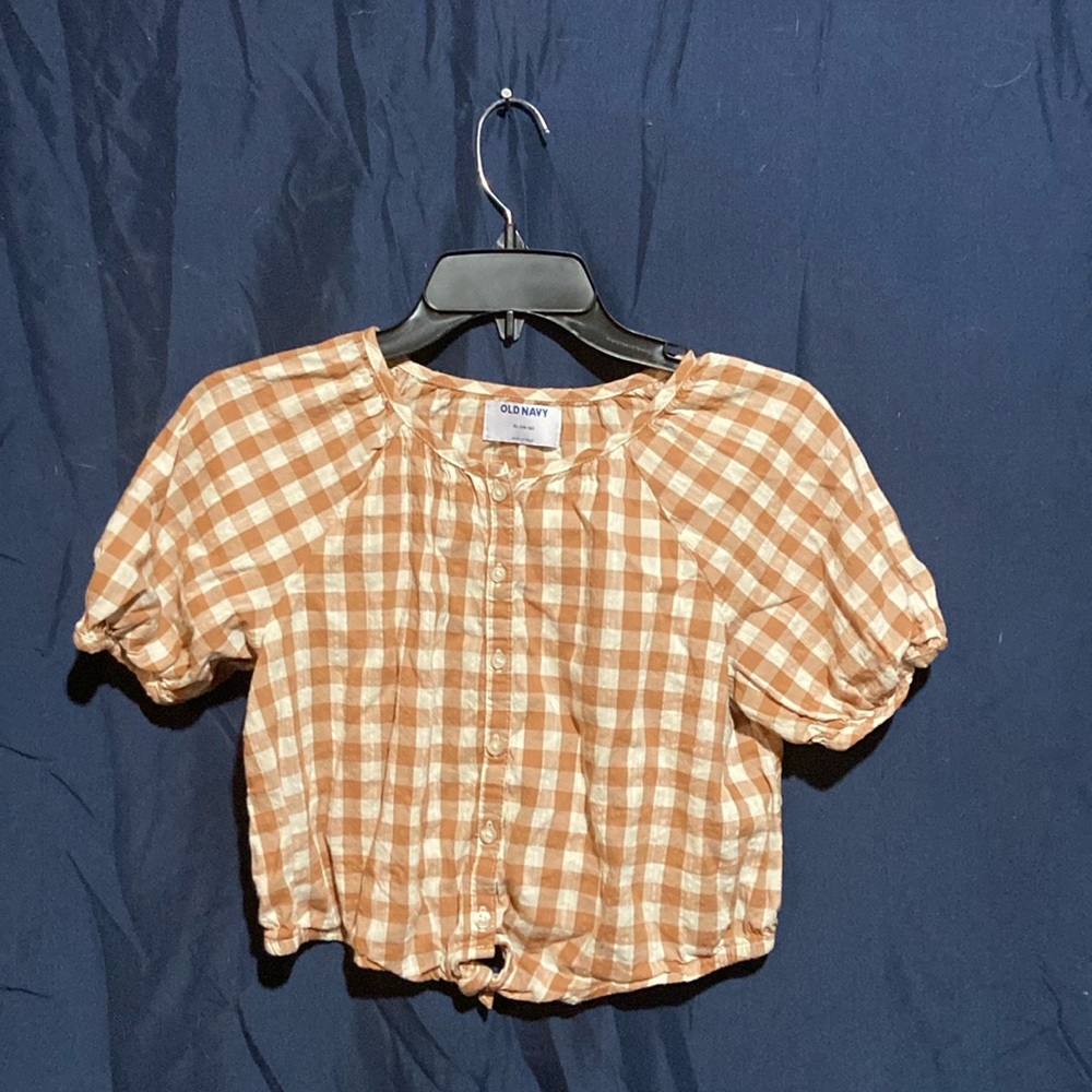 Old navy plaid crop top